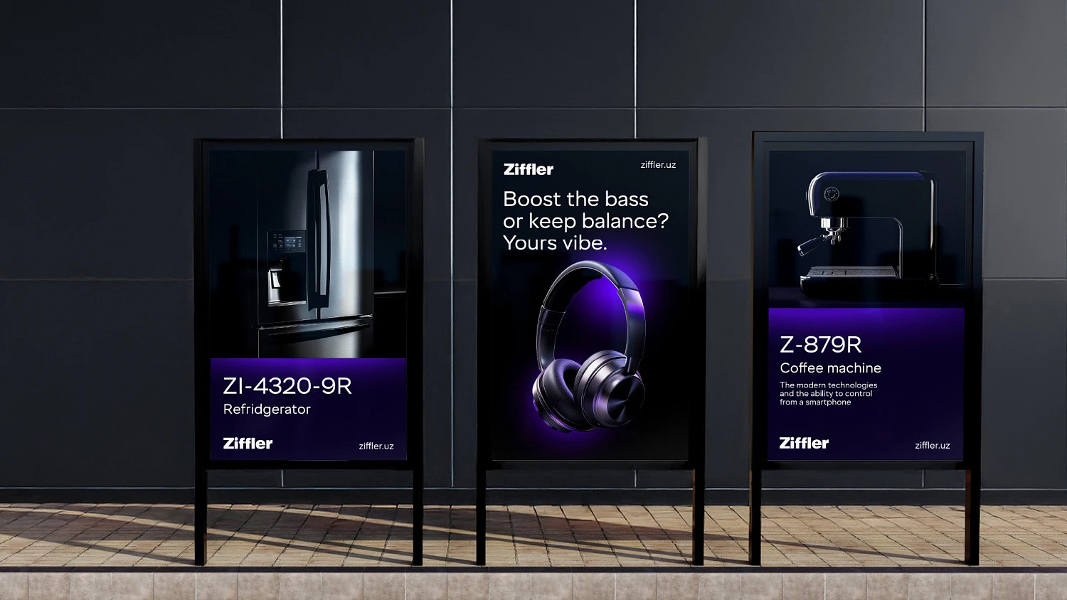 Ziffler: identity for a home appliance and electronics producer (Uzbekistan) - Портфолио Depot