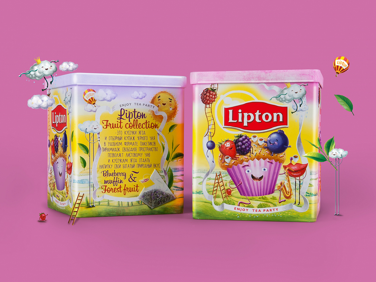 Lipton Blueberry Muffin & Forest Fruit - Портфолио Depot